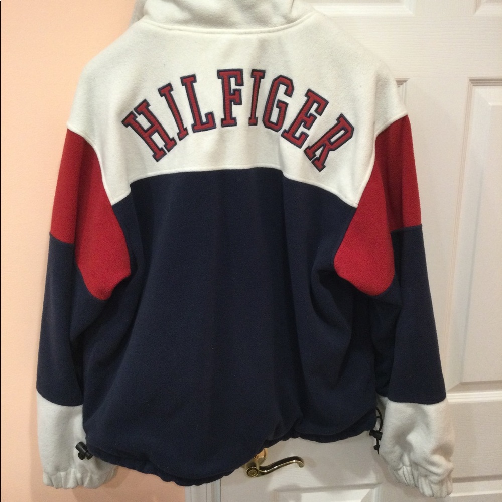 Vintage 90s Tommy Hilfiger Fleece Jacket Size XL